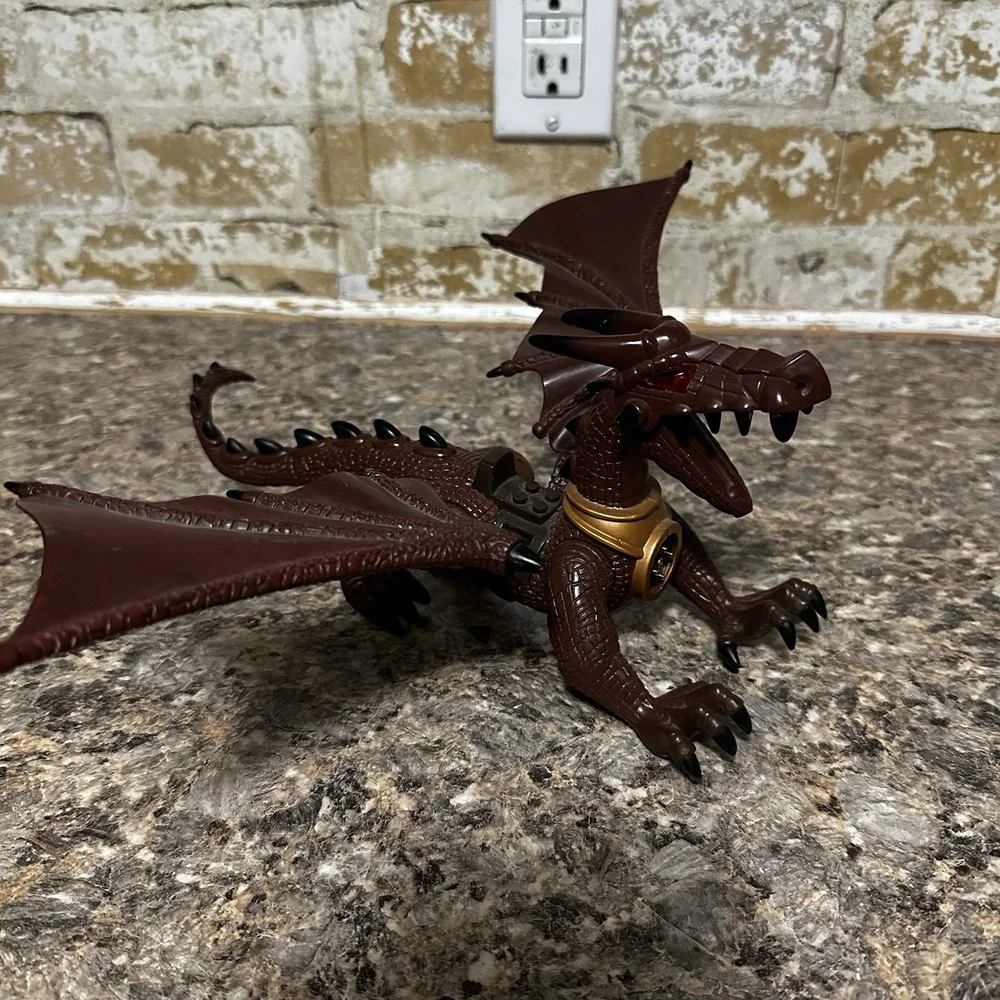 Mega Bloks Dragons Series - Red Black Dragon Figure - No Orb